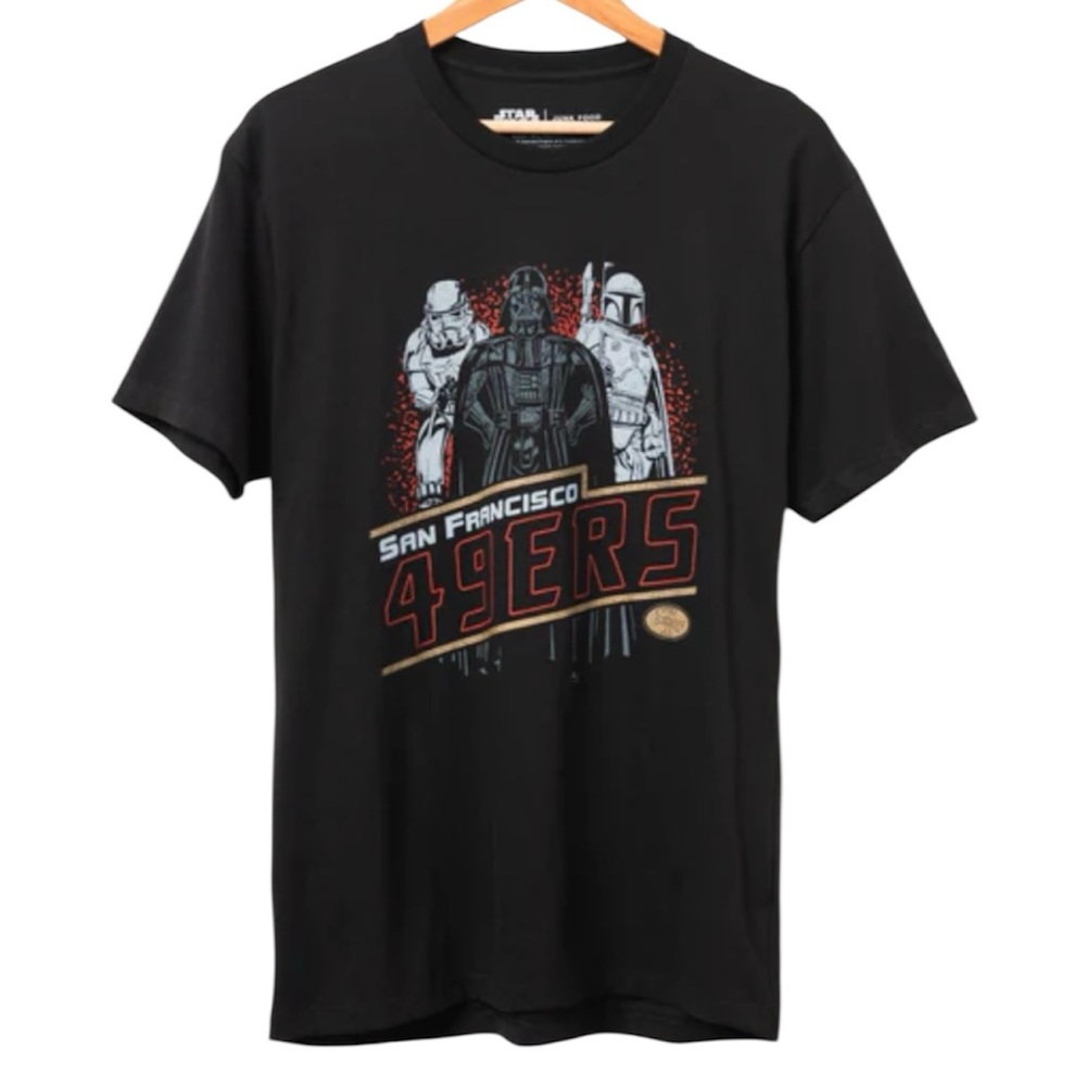 Junk Food Star Wars NFL Dark Side San Francisco 49ERS T-shirt Large Darth Vader